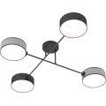 MAGA Flush-Mounted Chandelier 4×E14/10W/230V Black/Grey